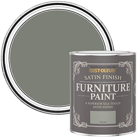 Rust-Oleum Light Green Furniture Paint in Satin Finish - Tea Leaf 750ml