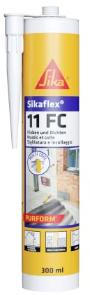 Sika - Sikaflex 11 FC Purform, weiß - universeller elastischer Klebstoff - Dichtstoff für Fugen und Baustoffe - für Innen- und Außenbereich - 300 ml