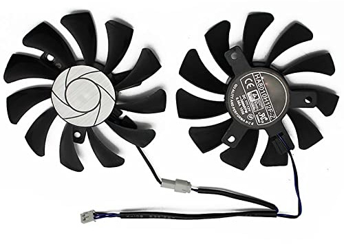 1 Pair Graphics Card Cooling Fan GPU Cooler Fan Replacement Part Model HA8010H12F-Z for MSI GTX1050ti 1050 4GT OC 2G/4G