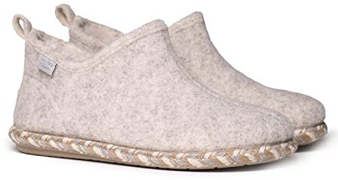 TONI PONS Chaussons de maison pour femme en feutre - DUNA-FP - Ecru, 39 EU