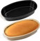 inheming Tortiera per Plumcake, 2 Pezzi Ovale Stampo per Plumcake,Teglie per Torte in Alluminio,con Rivestimento Antiaderente - 23 x 12 x 5 cm