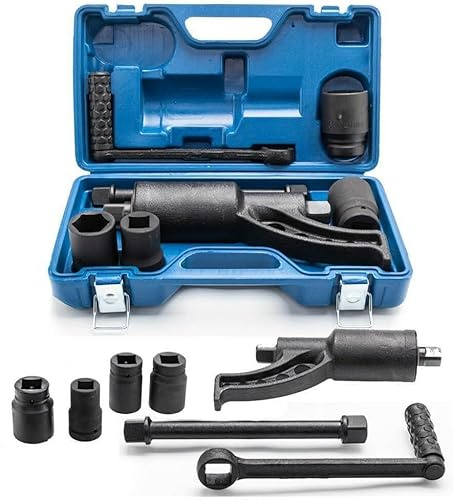 Angchun 1:64 Torque Multiplier Wrench 7500NM Lug Nut Wrench Set Lugnut Remover with Case Labor Saving Wrench Tool Heavy Duty Torque Multiplier Tool for Truck Trailer RV