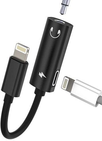 Lightning to 3.5mm Headphone Jack Adapter for iPhone 14(2 in 1)for Apple MFI Certification Charging Port car Aux audio Cable Earphone Adaptor Charger Splitter Connector for iPad Accessories Converter