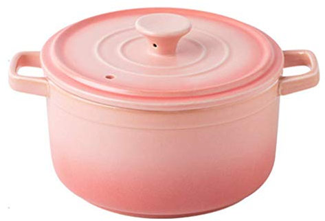 Ceramic Casserole Dish with Lid， Ceramic Casserole Ceramic Casserole Small ware cocotte Round Casserole with lid Slow stew Dutch Oven Heat-Resistant Soup Pot Blue Clay Soup Pot 0.87 l (Green 2L) (Blu