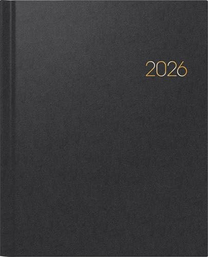 BRUNNEN Buchkalender Mod. Manager Wt 7 weektimer 2026 | 210×260 mm, Kunststoff, schwarz