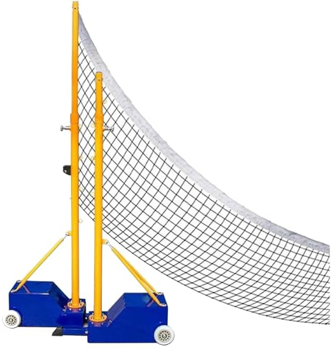 ERSINIAN Red de bádminton portátil, Red de Voleibol/bádminton con Base Estable y Ruedas para Uso en Interiores y Exteriores (Monocolor, Estilo 8)