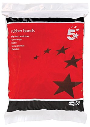 5 Star Office Rubber Bands No.38 Each 152x3mm Approx 240 Bands