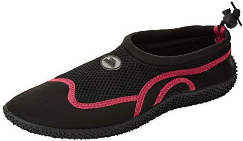 Trespass Unisex Aqua Shoes Paddle - Anti-Slip Sole, Breathable Mesh, Stretch Fabric, Drawstring Fastenings, Lightweight, TRP Outsole, Rubber Sole, Moulded EVA Midsole