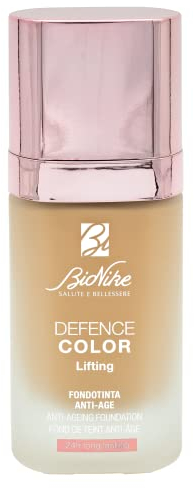 Bionike Defence Color Fondotinta Lifting Anti-age SPF 15 per Pelli Normali e Mature, Effetto Antiossidante e Levigante Fino a 24 Ore, Attenua le Rughe, Protegge dallo Stress Cutaneo, Ivoire(201), 30ml