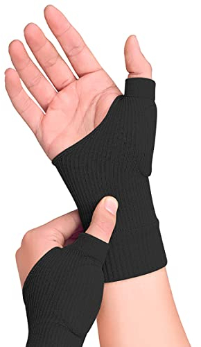 Therapie-Arthritis-Kompressionshandschuhe, fingerloser Handschuh mit Gel, bequeme Karpaltunnelschiene zur Linderung von Schmerzen in Hand, Handgelenk, Daumen und Gelenken