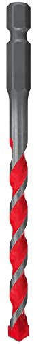fischer 561645 D-U Hex Universal Drill Bit, 7mm, 7/60/100, for Brick/Wood/Tiles/Plastics/Steel/Concrete, Red/Silver
