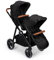 Baninni Geschwister Kinderwagen Luiz - zwillingswagen- Sitz Umbaubar in baby wanne für Neugeborne, Schwarz