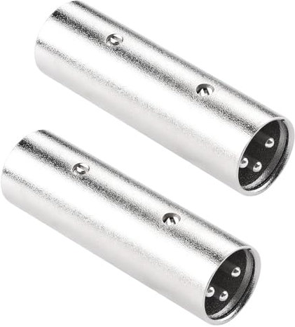 QIANRENON 3 pines XLR macho a macho, conector de micrófono, extensor de audio simétrico XLR, adaptador de extensión XLR para micrófonos acoplador, para ampliación XLR amplificador, altavoz de