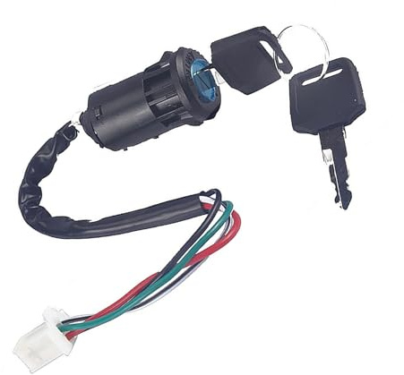 Interruttore di Accensione a 4 Fili con Serratura a Chiave per Quad ATV Go Kart Pit Dirt Bike Ciclomotore Scooter Kit Interruttore di Accensione Interruttore di Accensione e