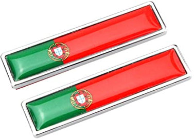Autocollants de Voiture de Drapeau National adhésif Portugal Drapeau Automatique Emblèmes Autocollants Portugais Drapeau de décalage Automobile 2pcs Stickers de Voiture de Drapeau National