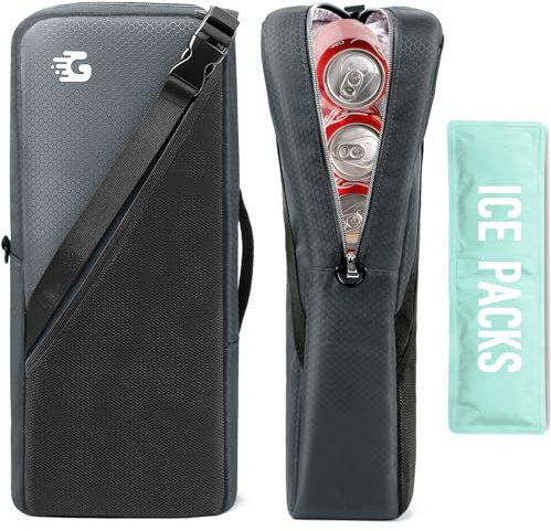 Golf Cooler Bag with Ice Packs - Golf Gifts for Men Fits in Golf Bags Golf Accessories Fathers Day Dad Gifts from Daughter Son Wife - Keeps 6 Beer Cans or 2 Wine Bottles Cold for Hours