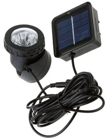 BAZEITFLOW Luz Solar LED Sumergible Foco Decorativo para Estanques y Piscinas con Panel Solar Pequeño Luz Cálida para Jardín Exterior