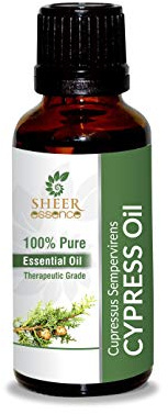 Sheer Essence Cypress Oil 15 ML (0.51 Fl.OZ) | 100% Pure Natural Undiluted Uncut Therapeutic Grade Cupressus Sempervirens Essential Oil