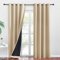 PONY DANCE Biscotti Beige Blackout Curtains - Double Layers Bedroom Curtains Privacy Drapery for Outside Air Isolation for Living room/Door, 2 Panels, 52 inches Wide by 95 inches length
