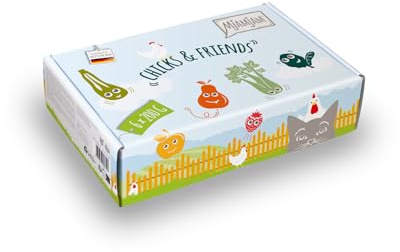 MjAMjAM - Comida húmeda Premium para Gatos - Chicks & Friends Box, Pack de 6 (6 x 200g), sin Cereales con Extra de Carne