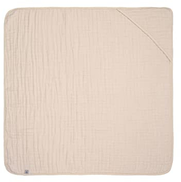 LÄSSIG Kinder Kapuzenhandtuch Baumwolle 90 x 90 cm/Muslin Hooded Towel powder pink