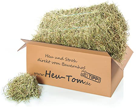 Heu-Tom ® 15kg frisches Timothy Heu Heuballen 1.Schnitt direkt ab Hof Futter für Meerschweinchen Kaninchen Nager Hamster Hasen