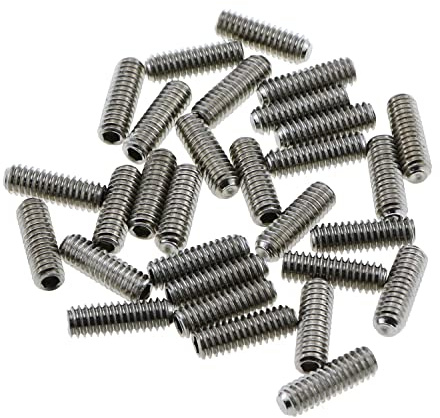 MEETOOT Set di 30 viti senza testa per macchina 8-32 x 1/2 Set di bussole/viti senza testa