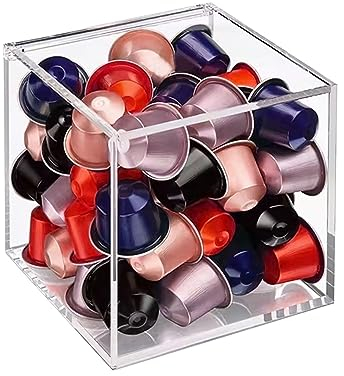 DARENYI Porte Capsule Dolce Gusto Acrylique Porte Capsules Cafe Transparent Rangement Capsule Cafe,13 x 13 x 13 cm