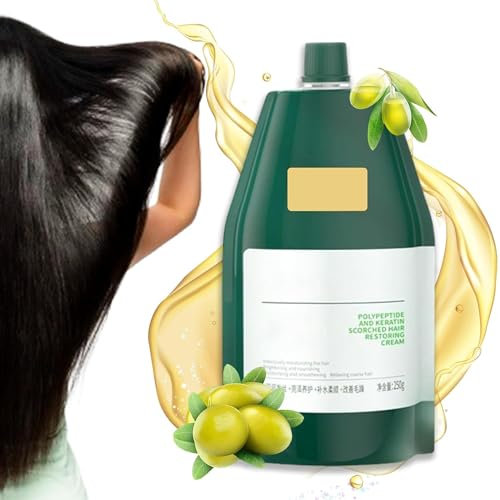 Polypeptide Keratin Crème réparatrice hydratante et lissante pour cheveux endommagés Crème réparatrice pour cheveux abîmés Polypeptide Keratin Conditioner