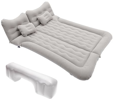 A ABSOPRO Car Air Mattress Camping Bed Air Bed Mat Sleeping Mat PVC Gray
