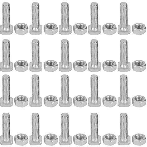 Haosie 20pc M6*22 Aluminum Greenhouse Studs and Nuts, Greenhouse Accessories