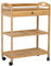 Küchenwagen mit Schublade, 3 Etagen Beauty Gallery Trolley, bewegliche Handkarren Aufbewahrungswagen aus Bambus – Perfekter Mikrowellenwagen, Kaffeewagen, Barwagen/Holz/Groß