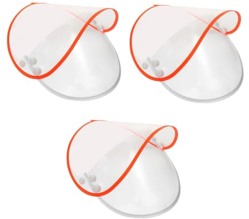 BESPORTBLE 3stücke Transparente Regenponcho Hutkrempe Mit Abnehmbarem Gesichtsschutz Wasserdichtes Zubehör Für Optimalen Regenschutz Beim Camping Und Outdoor-aktivitäten