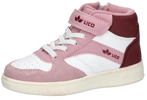 Lico Unisex Kinder Chad Vs High Sneaker, Weiss Rosa Bordeaux, 38 EU