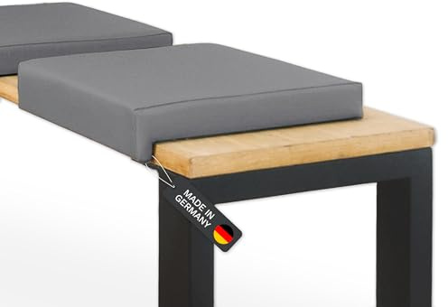 Lycce Bankauflage/Klemmkissen Kunstl. 1 Leiste, Banktiefe ab 35cm-grau