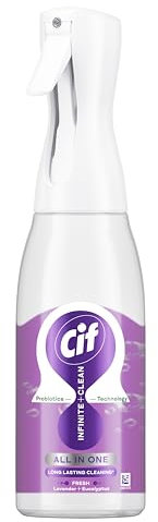 Cif Infinite Clean Lavender & Eucalyptus All in One Cleaner Spray with probiotics technology for a long-lasting clean* 590 ml