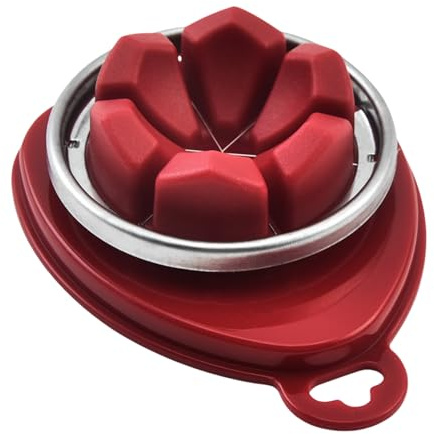 Duroecsain Cortador De Huevos De Acero Inoxidable,Rebanador De Huevo Robusto - Cortador De Acero Inoxidable Con Base Antideslizante Para Decoración De Alimentos Cocina Hogar Preparación De Ensaladas