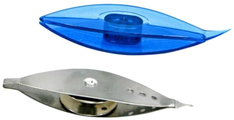 Operitacx 2 pièces Navette de Tissage Double Extrémité Plastique et Métal Outils DIY pour Tricot et Crochet Accessoires Polyvalents pour Amateurs et