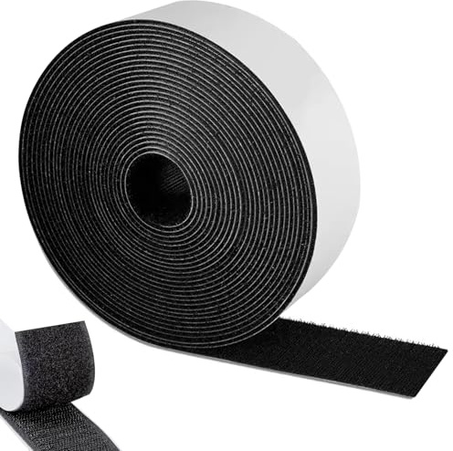 SURFOU Nastro Adesivo in Strappo Biadesivo 8 m x 50 mm, Extra Forte, Sistema Hook & Loop per Tessuti, Zanzariere, Cuscini, Tappeti, Interni ed Esterni, DIY e Lavori Manuali