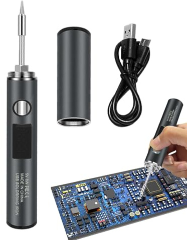 Sladdlöst lödkolv | 5 temperaturjusterbara reparationsverktyg för snabb uppvärmning | lödpenna – för elektroniska komponenter hem gör-det-själv projekt krets