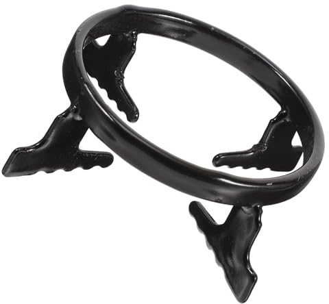 VICASKY Support de Brûleur à Gaz en Fer Robuste pour Cafetière Moka et Expresso, Anneau Stable Antidérapant pour Cuisinière à Gaz, Compatible Casseroles à Lait, Accessoire la Cuisine