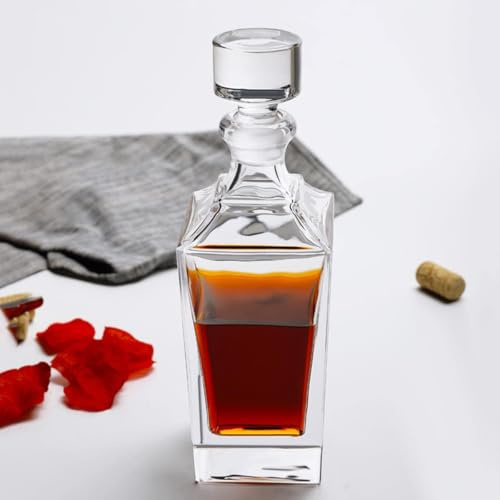 Whiskykaraff, Spritkaraff, Karaffer För Alkohol, Kristallkaraff, För Whisky, Bourbonkaraff, Skotsk Whiskykaraff Och Sprit, 750ml