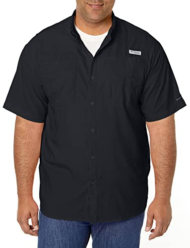 Columbia Men's Tamiami 2 Short Sleeve Shirt, Short Sleeve Shirt, Black, Small