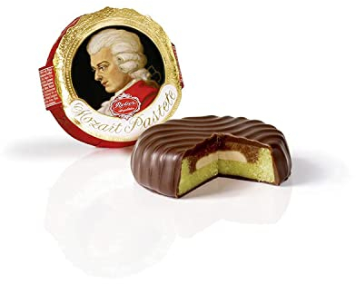 Reber Mozart-Pastete, Zartbitter-Schokolade, Marzipan, Trüffel, Nougat, Tolles Geschenk, 1 x 37 g