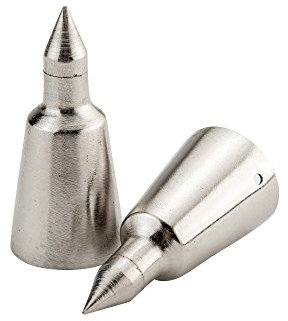 Stockshop Bergstock (28mm), Metall - Verzinkt mit Nägelchen (Silber, 2 Stück)