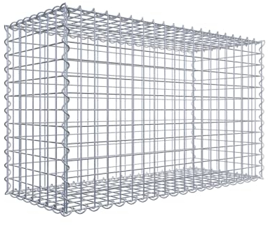 GABIONA - Gabion 100 x 60 x 40 cm - Panier gabion galvanisé pour pierres à partir de 32 mm - Maille 5 x 5 cm - Résistant aux intempéries