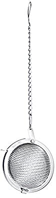 Excelsa Tea Time Infusore Palla con Catena, 3.5 cm, Acciaio, Argento