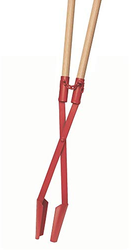 IDEAL-Erdlochausheber Jumbo extrem Stabiler Erdlochausheber, schwere Ausführung, 2 rot pulverbeschichtete Blätter in Größe 2, Variabler Lochdurchmesser 150-320 mm