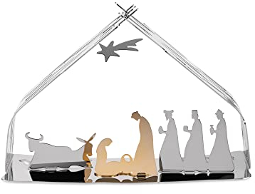 Alessi BM09 Bark Crib Krippe,Edelstahl 18/10, goldenem Stahl