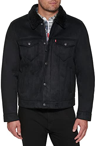 Levi's® Faux Shearling Trucker Jacket with Sherpa Lining Black MD